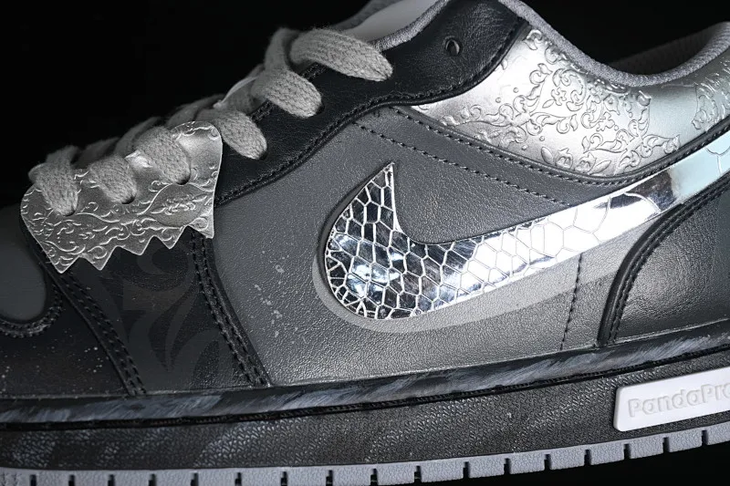 All categories Air Jordan Jordan series basketball shoes Air Jordan 1 Low Air Jordan 1 Low AJ1 Joe 1 Panda Prank Modern Wei Realm Gray Series Black and Silver Gray Low-top Cultural and Casual Shoes 553560-053